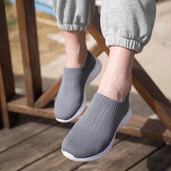 TIOSEBON Women's Walking Sock Shoes Elastic Knit Lightweight Slip on Breathable Yoga Sneakers