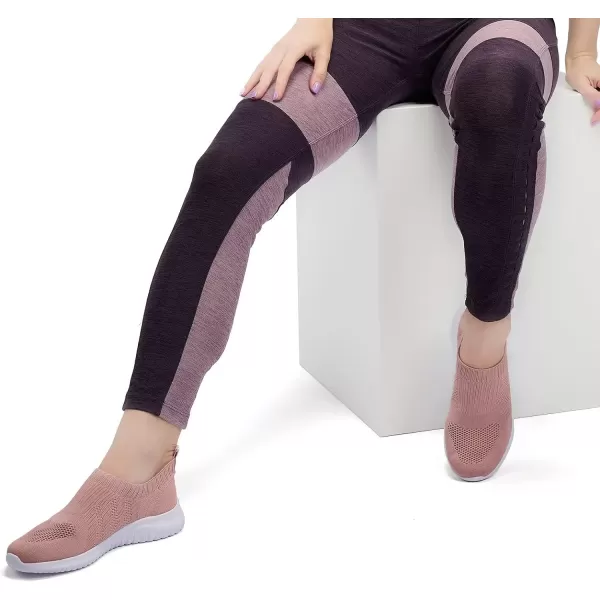 TIOSEBON Women's Walking Sock Shoes Elastic Knit Lightweight Slip on Breathable Yoga Sneakers