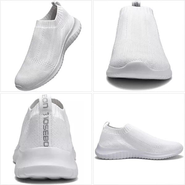 TIOSEBON Women's Walking Sock Shoes Elastic Knit Lightweight Slip on Breathable Yoga Sneakers