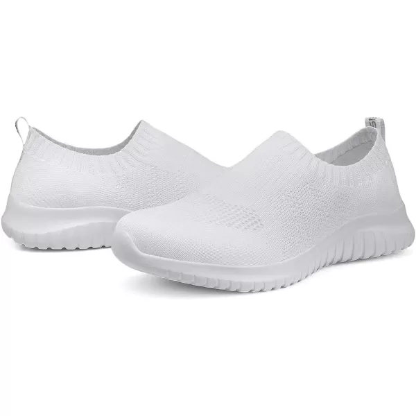 TIOSEBON Women's Walking Sock Shoes Elastic Knit Lightweight Slip on Breathable Yoga Sneakers