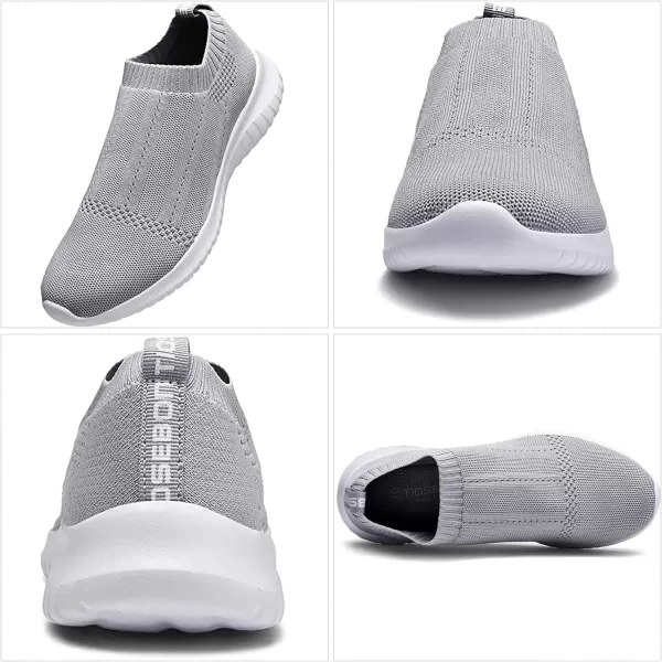 TIOSEBON Women's Walking Sock Shoes Elastic Knit Lightweight Slip on Breathable Yoga Sneakers