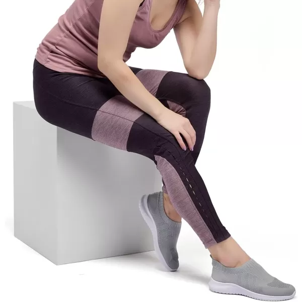 TIOSEBON Women's Walking Sock Shoes Elastic Knit Lightweight Slip on Breathable Yoga Sneakers
