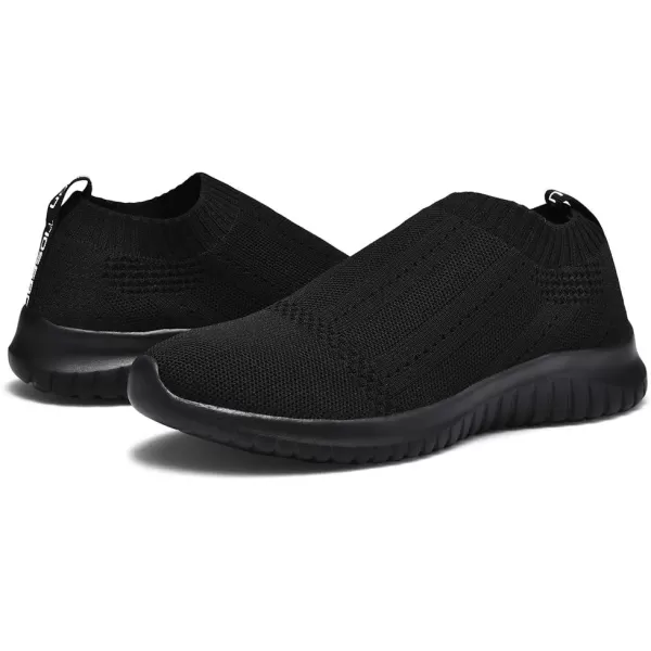 TIOSEBON Women's Walking Sock Shoes Elastic Knit Lightweight Slip on Breathable Yoga Sneakers