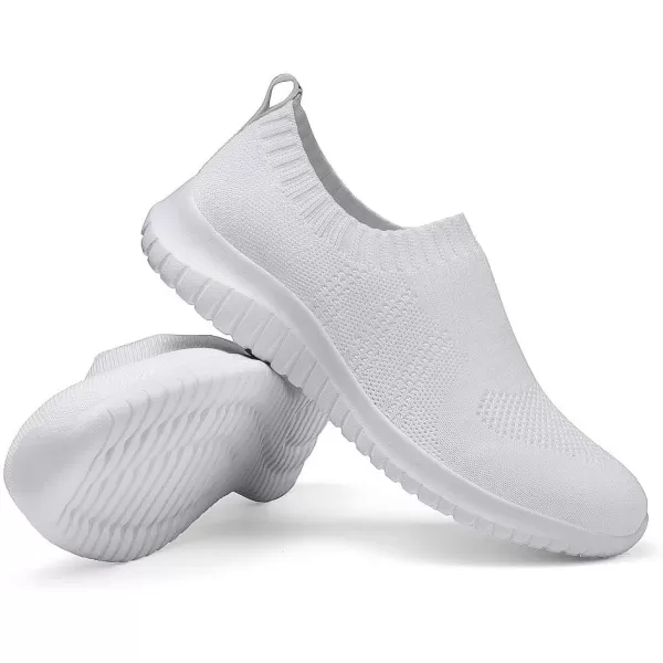 TIOSEBON Women's Walking Sock Shoes Elastic Knit Lightweight Slip on Breathable Yoga Sneakers