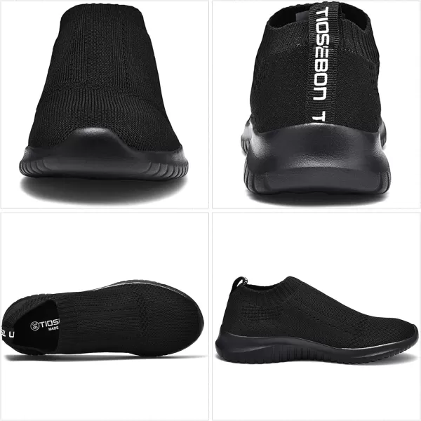 TIOSEBON Women's Walking Sock Shoes Elastic Knit Lightweight Slip on Breathable Yoga Sneakers