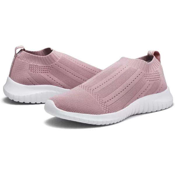 TIOSEBON Women's Walking Sock Shoes Elastic Knit Lightweight Slip on Breathable Yoga Sneakers