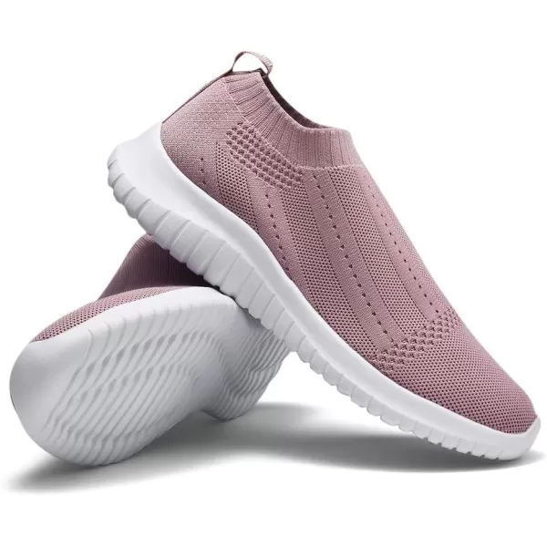 TIOSEBON Women's Walking Sock Shoes Elastic Knit Lightweight Slip on Breathable Yoga Sneakers
