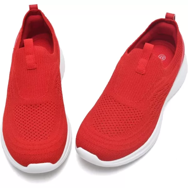 TIOSEBON Women's Walking Tennis Shoes Knit Slip on Mesh Comfortable Sneaker