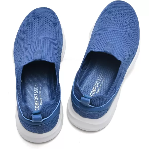 TIOSEBON Women's Walking Tennis Shoes Knit Slip on Mesh Comfortable Sneaker
