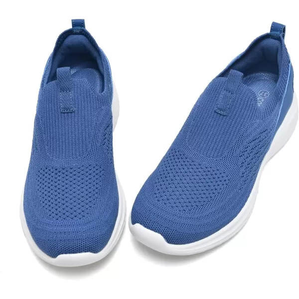 TIOSEBON Women's Walking Tennis Shoes Knit Slip on Mesh Comfortable Sneaker