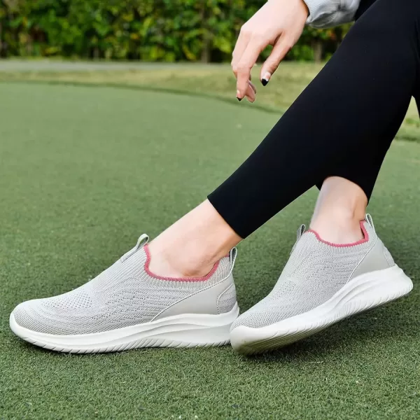 TIOSEBON Women's Walking Tennis Shoes Knit Slip on Mesh Comfortable Sneaker