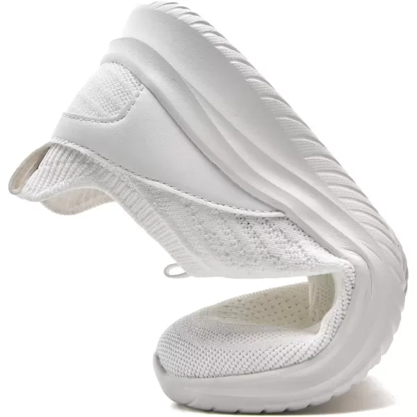 TIOSEBON Women's Walking Tennis Shoes Knit Slip on Mesh Comfortable Sneaker