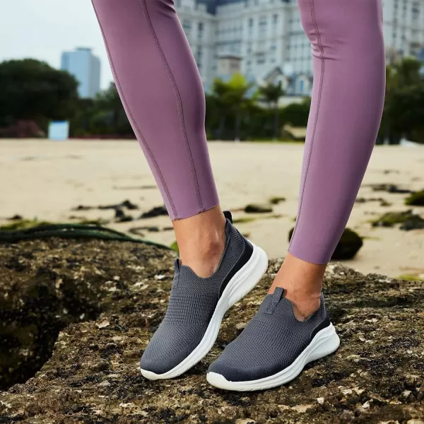 TIOSEBON Women's Walking Tennis Shoes Knit Slip on Mesh Comfortable Sneaker