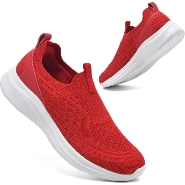 TIOSEBON Women's Walking Tennis Shoes Knit Slip on Mesh Comfortable Sneaker