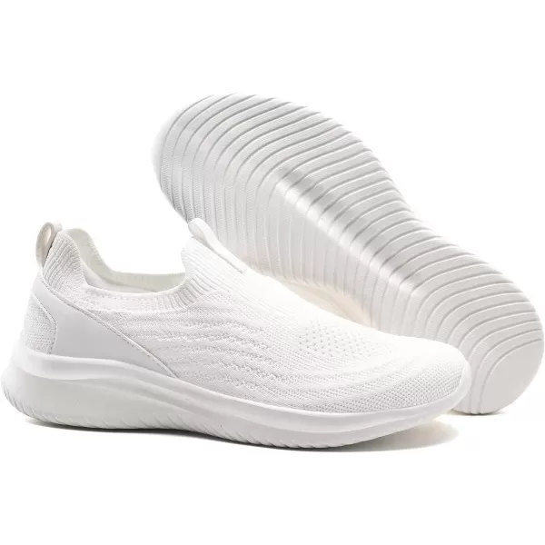 TIOSEBON Women's Walking Tennis Shoes Knit Slip on Mesh Comfortable Sneaker