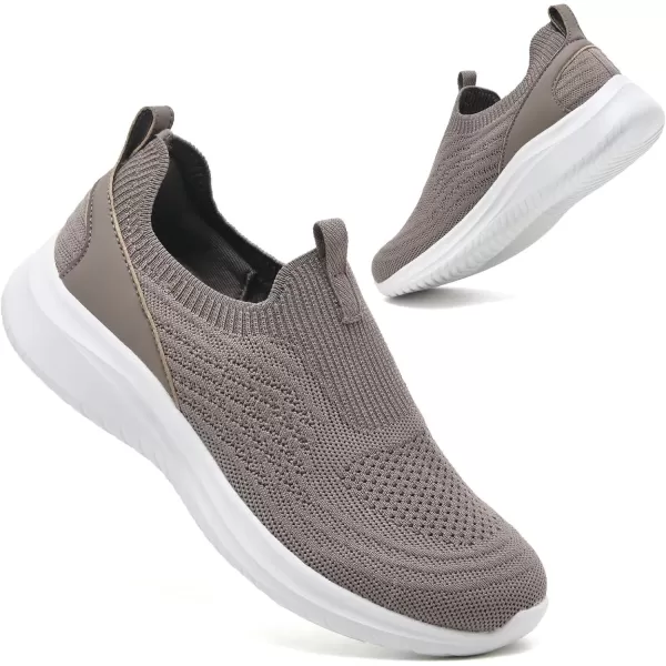TIOSEBON Women's Walking Tennis Shoes Knit Slip on Mesh Comfortable Sneaker