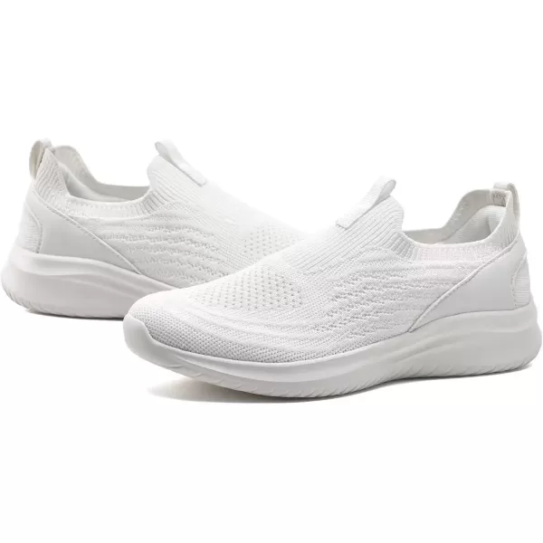 TIOSEBON Women's Walking Tennis Shoes Knit Slip on Mesh Comfortable Sneaker