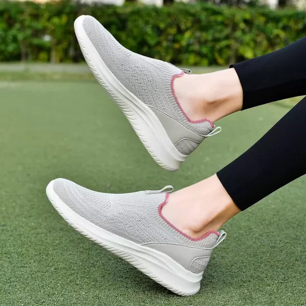 TIOSEBON Women's Walking Tennis Shoes Knit Slip on Mesh Comfortable Sneaker