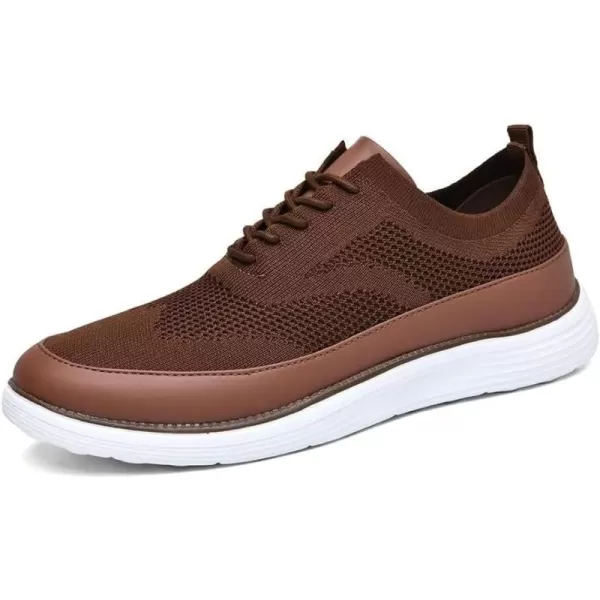 TIOSEBON Men's Casual Sneakers Dress Shoes-Comfort Dress Sneakers Mesh Knit Lightweight Breathable Formal Oxford Business Shoes