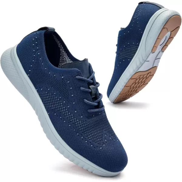 TIOSEBON Men's Walking Oxoford Tennis Shoes Sneakers Work Mesh Casual Shoes