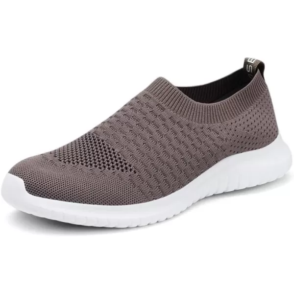 TIOSEBON Men's Walking Tennis Shoes Knit Running Slip-on Lightweight Running Sneakers
