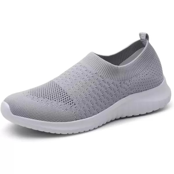 TIOSEBON Men's Walking Tennis Shoes Knit Running Slip-on Lightweight Running Sneakers
