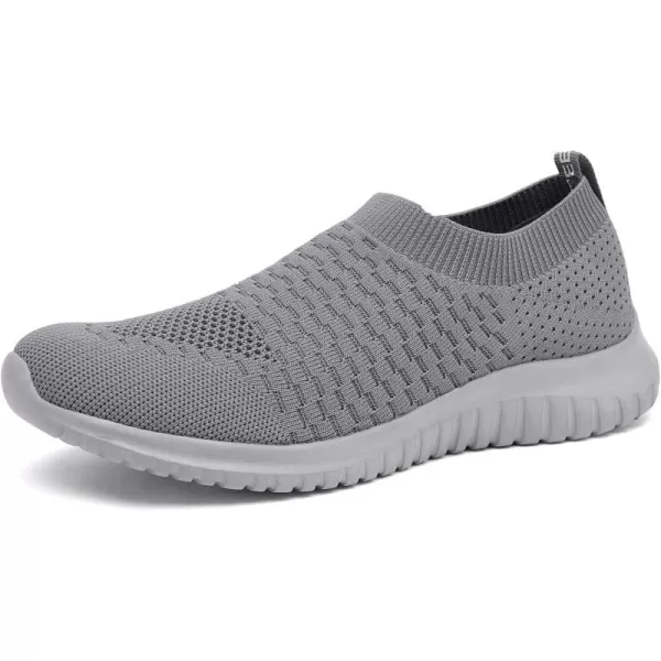 TIOSEBON Men's Walking Tennis Shoes Knit Running Slip-on Lightweight Running Sneakers