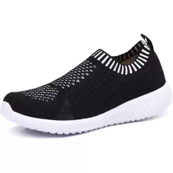 TIOSEBON Women's Athletic Walking Shoes Slip On Casual Mesh-Comfortable Tennis Workout Sneakers
