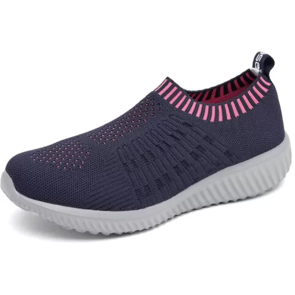 TIOSEBON Women's Athletic Walking Shoes Slip On Casual Mesh-Comfortable Tennis Workout Sneakers
