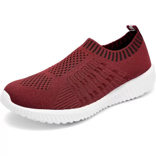 TIOSEBON Women's Athletic Walking Shoes Slip On Casual Mesh-Comfortable Tennis Workout Sneakers
