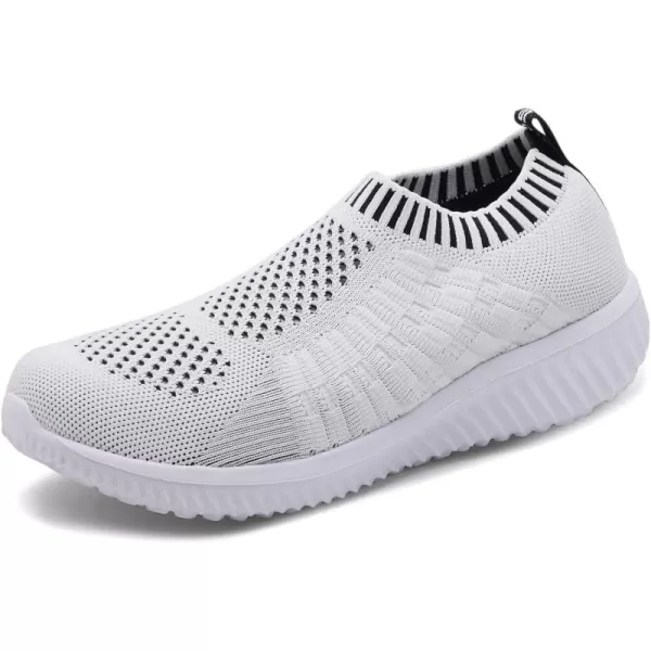 TIOSEBON Women's Athletic Walking Shoes Slip On Casual Mesh-Comfortable Tennis Workout Sneakers