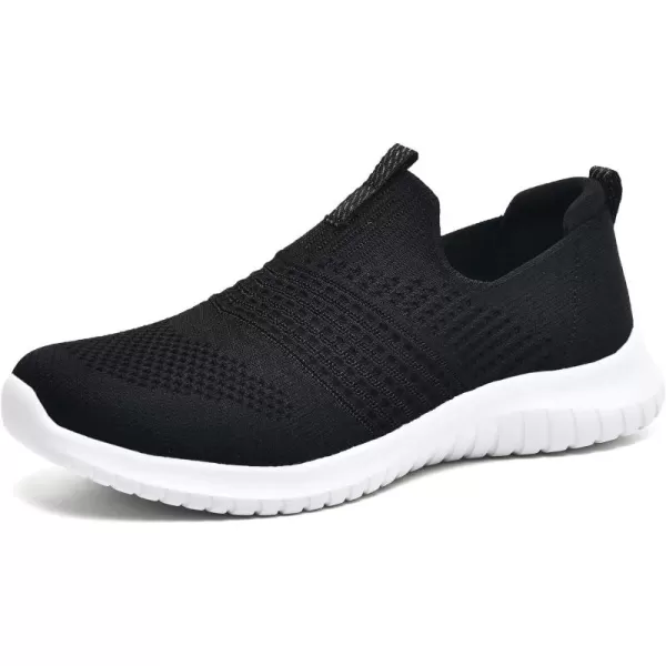 TIOSEBON Women's Walking Shoes Comfortable Slip on Knit Mesh Sneaker