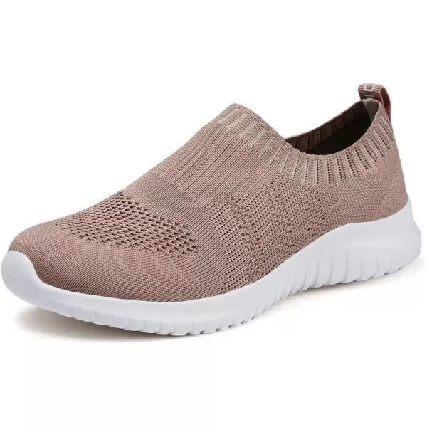 TIOSEBON Women's Walking Sock Shoes Elastic Knit Lightweight Slip on Breathable Yoga Sneakers