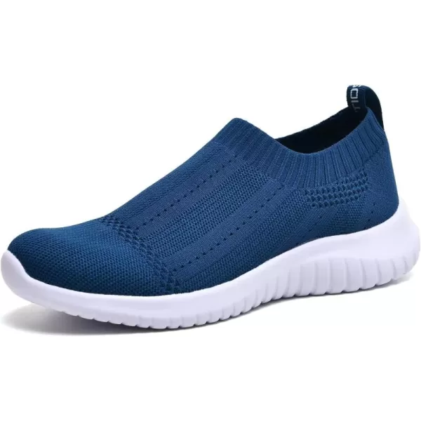TIOSEBON Women's Walking Sock Shoes Elastic Knit Lightweight Slip on Breathable Yoga Sneakers