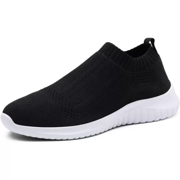 TIOSEBON Women's Walking Sock Shoes Elastic Knit Lightweight Slip on Breathable Yoga Sneakers
