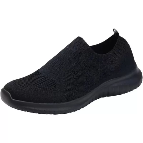 TIOSEBON Women's Walking Sock Shoes Elastic Knit Lightweight Slip on Breathable Yoga Sneakers