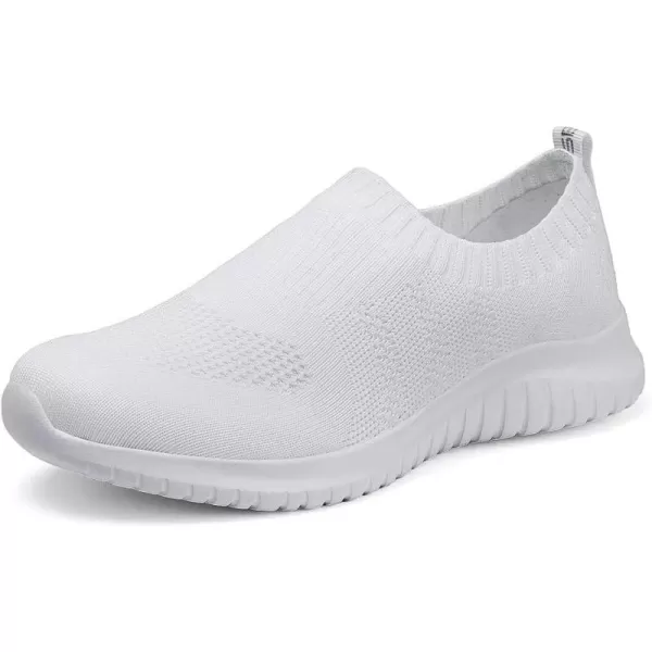 TIOSEBON Women's Walking Sock Shoes Elastic Knit Lightweight Slip on Breathable Yoga Sneakers