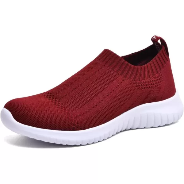 TIOSEBON Women's Walking Sock Shoes Elastic Knit Lightweight Slip on Breathable Yoga Sneakers