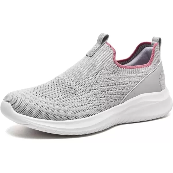TIOSEBON Women's Walking Tennis Shoes Knit Slip on Mesh Comfortable Sneaker