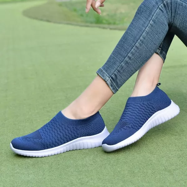 TIOSEBON Women's Athletic Walking Shoes Slip on Casual Mesh Soft Breathabale Sneakers
