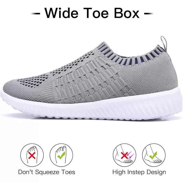 TIOSEBON Women's Athletic Walking Shoes Slip on Casual Mesh Soft Breathabale Sneakers