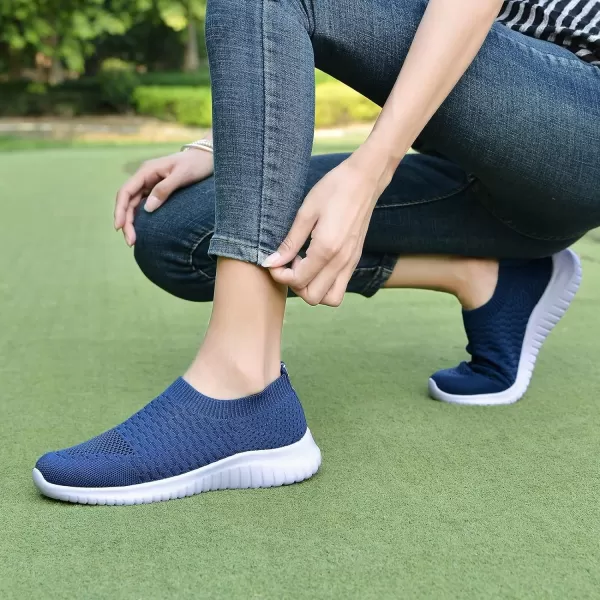 TIOSEBON Women's Athletic Walking Shoes Slip on Casual Mesh Soft Breathabale Sneakers