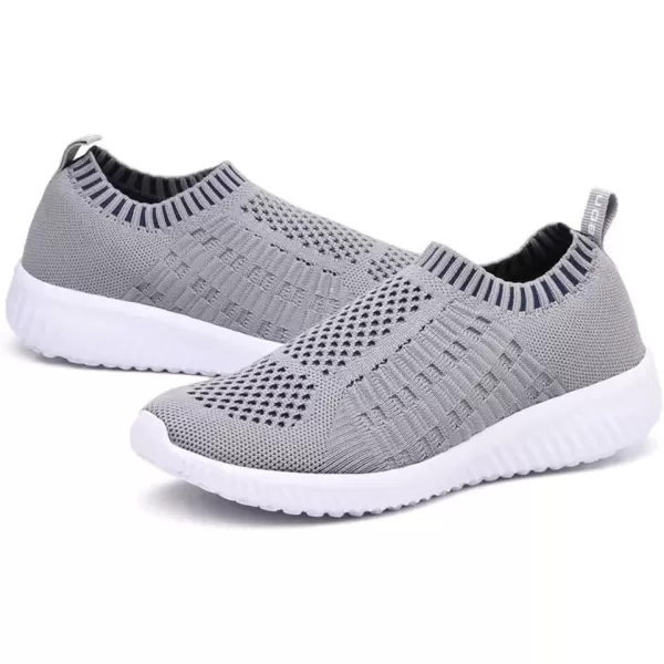 TIOSEBON Women's Athletic Walking Shoes Slip on Casual Mesh Soft Breathabale Sneakers