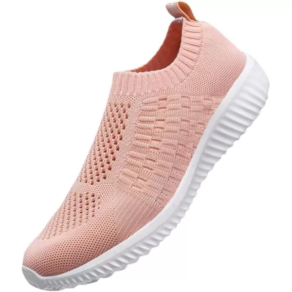 TIOSEBON Women's Athletic Walking Shoes Slip on Casual Mesh Soft Breathabale Sneakers