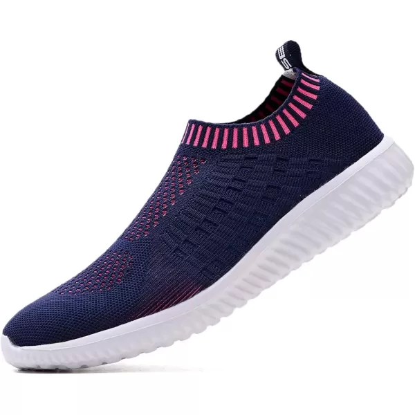 TIOSEBON Women's Athletic Walking Shoes Slip on Casual Mesh Soft Breathabale Sneakers