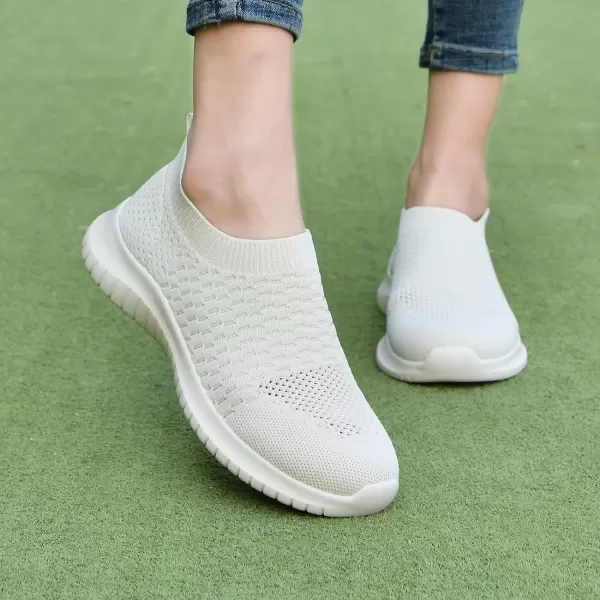 TIOSEBON Women's Athletic Walking Shoes Slip on Casual Mesh Soft Breathabale Sneakers