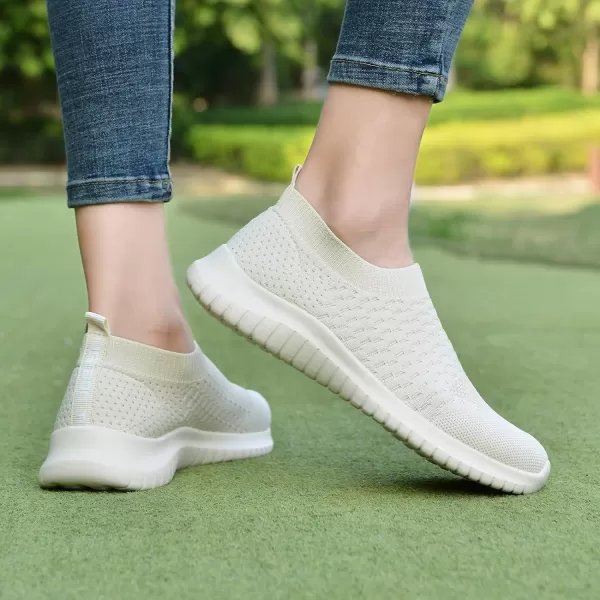 TIOSEBON Women's Athletic Walking Shoes Slip on Casual Mesh Soft Breathabale Sneakers