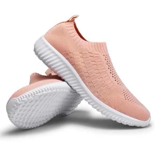 TIOSEBON Women's Athletic Walking Shoes Slip on Casual Mesh Soft Breathabale Sneakers