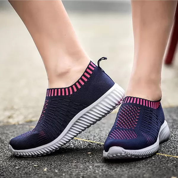 TIOSEBON Women's Athletic Walking Shoes Slip on Casual Mesh Soft Breathabale Sneakers