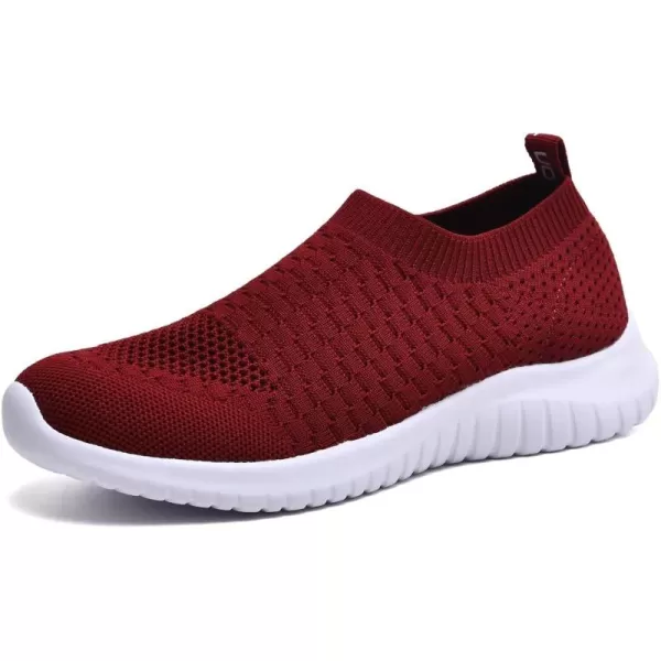 TIOSEBON Women's Athletic Walking Shoes Slip on Casual Mesh Soft Breathabale Sneakers